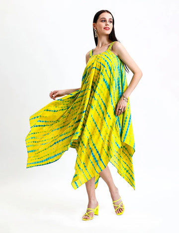 Shibori Handkerchief Dress with Inner