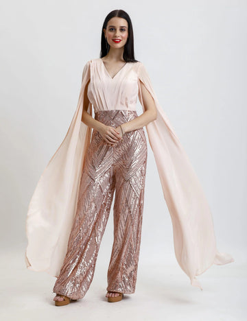 Cape Sleeves Jumpsuit