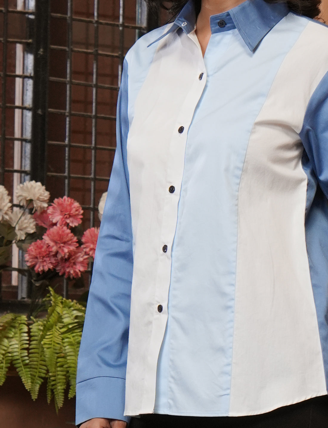 BLUE PANEL SHIRT