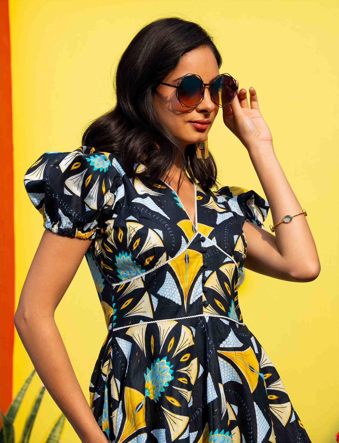 Abstract Print Dress