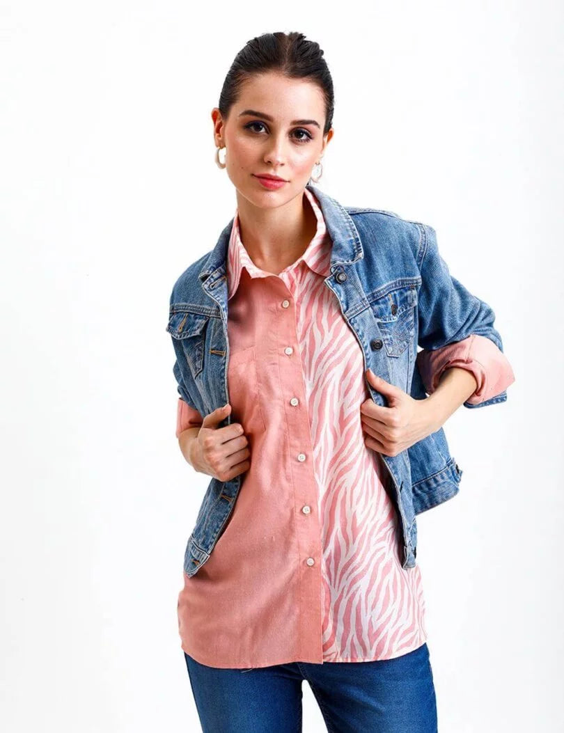 DROP SHOULDER PATTERN SHIRT