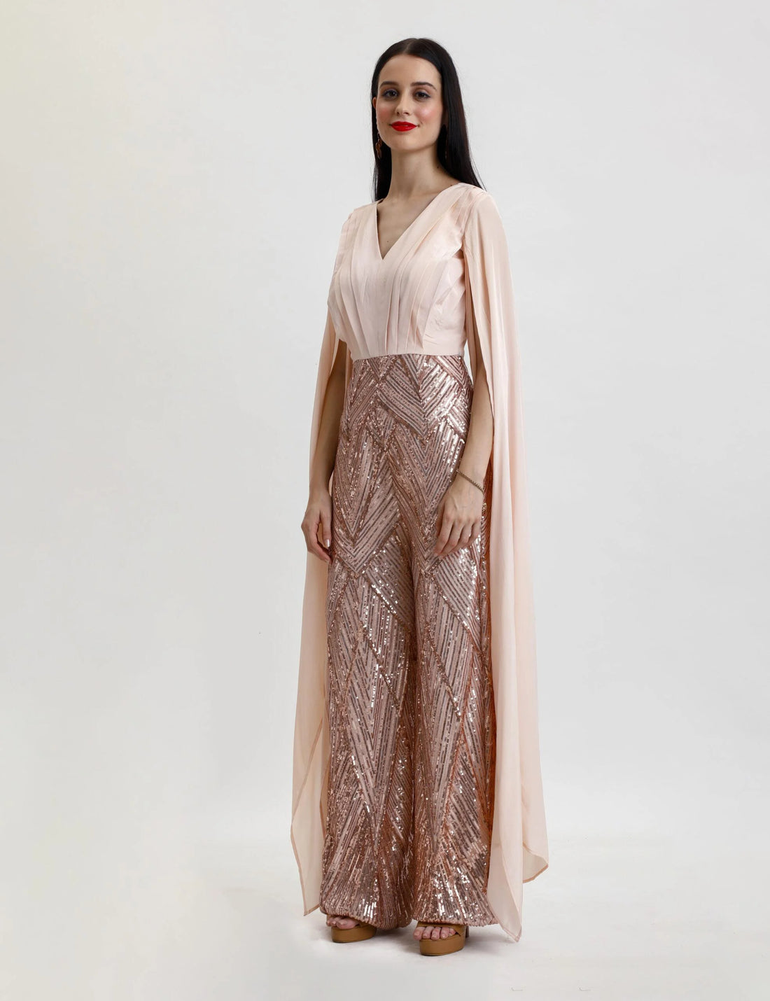 Cape Sleeves Jumpsuit