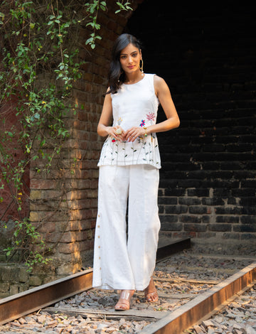 Embroidery Linen Co-Ord Set