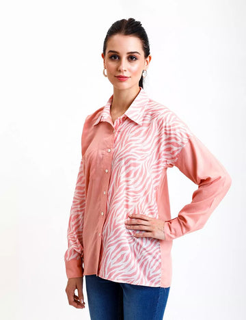 DROP SHOULDER PATTERN SHIRT