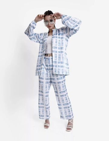 Co ord Set With Smoking Top (Set of 3)