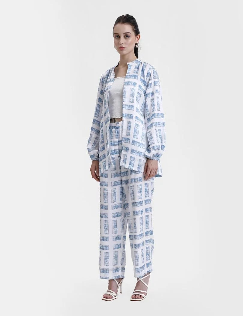 Co ord Set With Smoking Top (Set of 3)