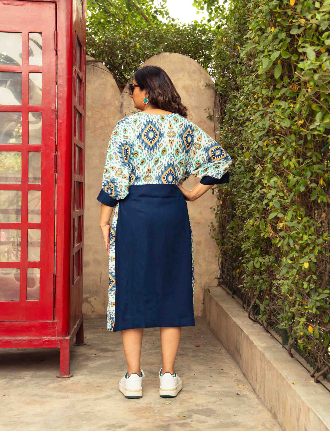 Ikkat Patterned Kaftaan