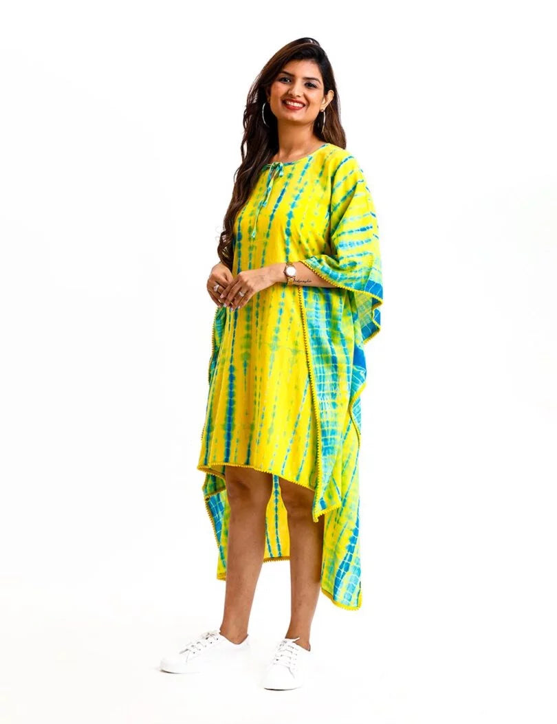 SHIBORI LOW HIGH KAFTAN