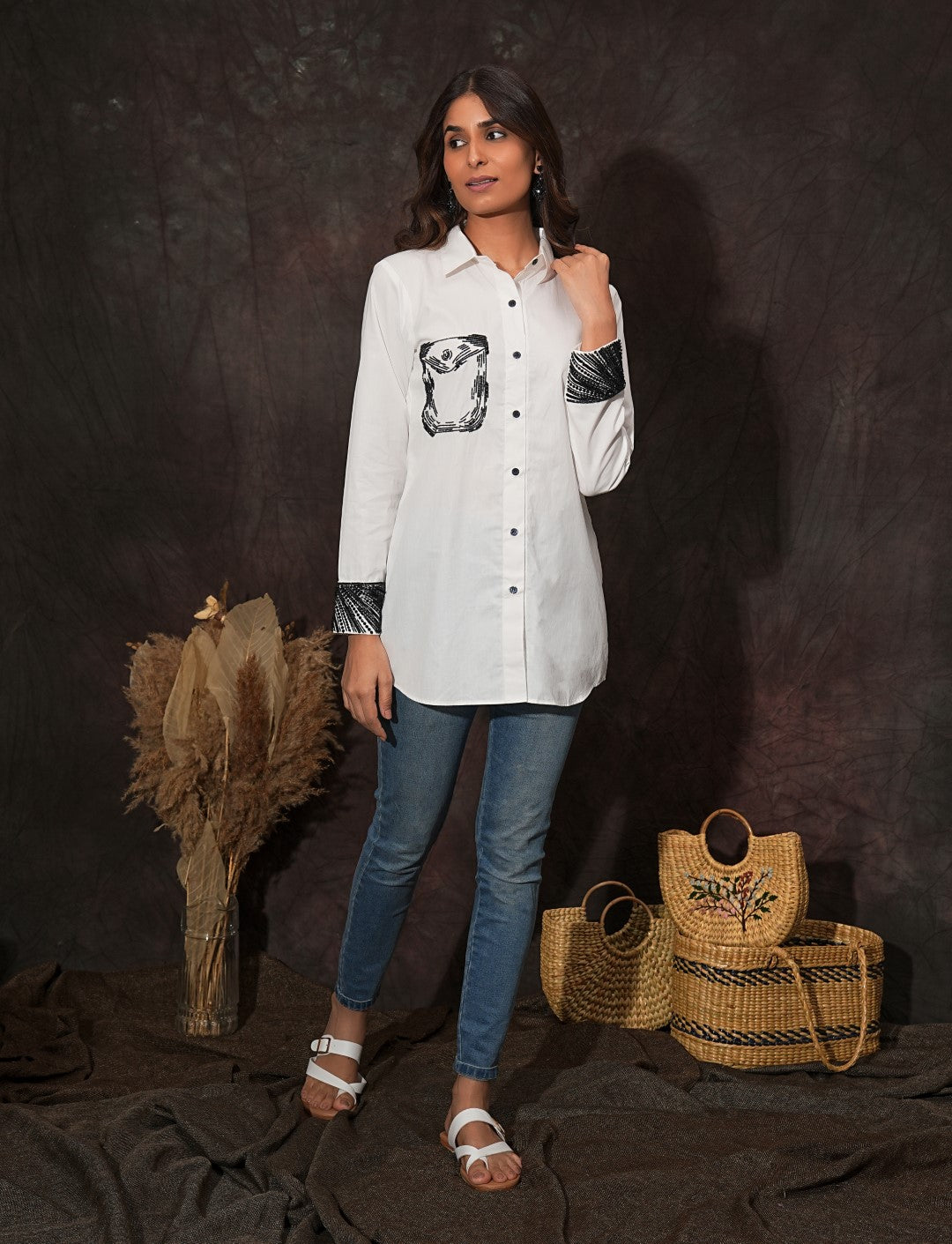 Pocket Embroidery Shirt