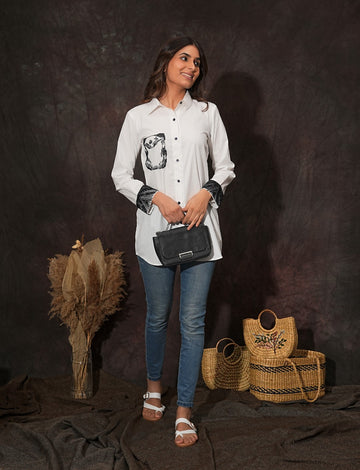 Pocket Embroidery Shirt