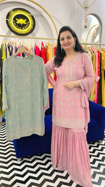 Pastel Charm Sharara set