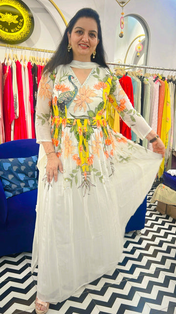 Peacock Anarkali