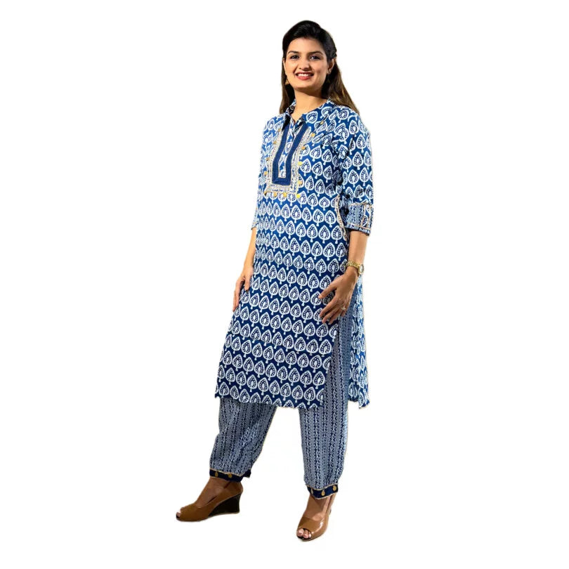 Indigo Afgani Kurta Set