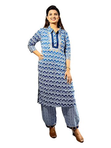 Indigo Afgani Kurta Set