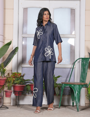 MIDNIGHT BLOOM COORD SET