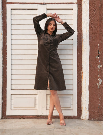 Cauterize Shirt Dress
