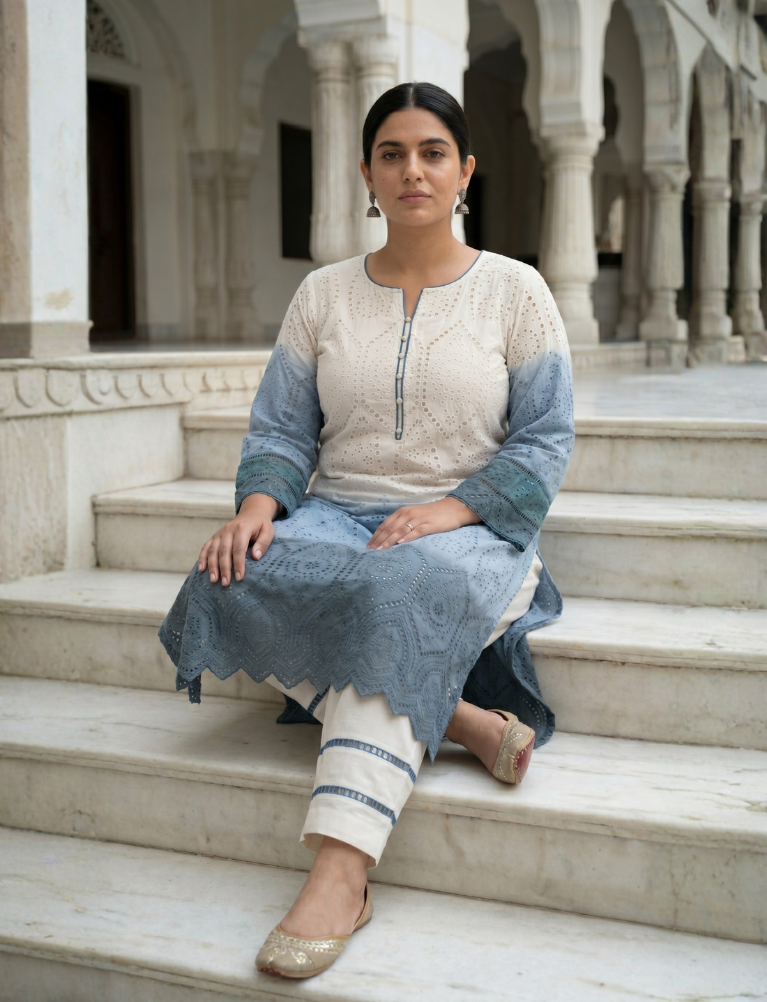 Ombre Hakoba Kurta Set