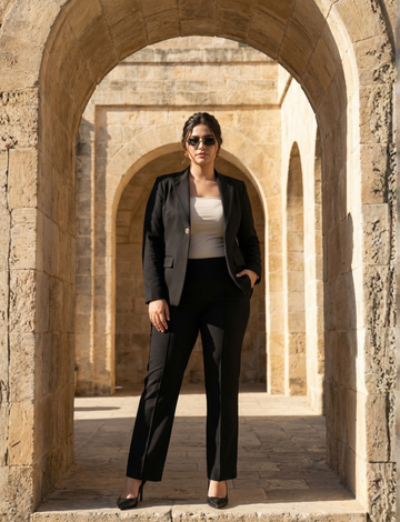 Boss Lady Blazer Set - Deep Black