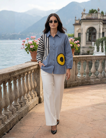 Sun Bloom Patch Shirt