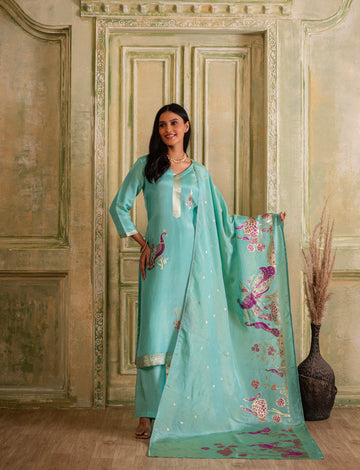 Mayurrekha Silk Suit Set