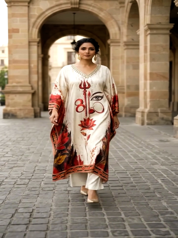Rudrakshi Kaftaan With Pants
