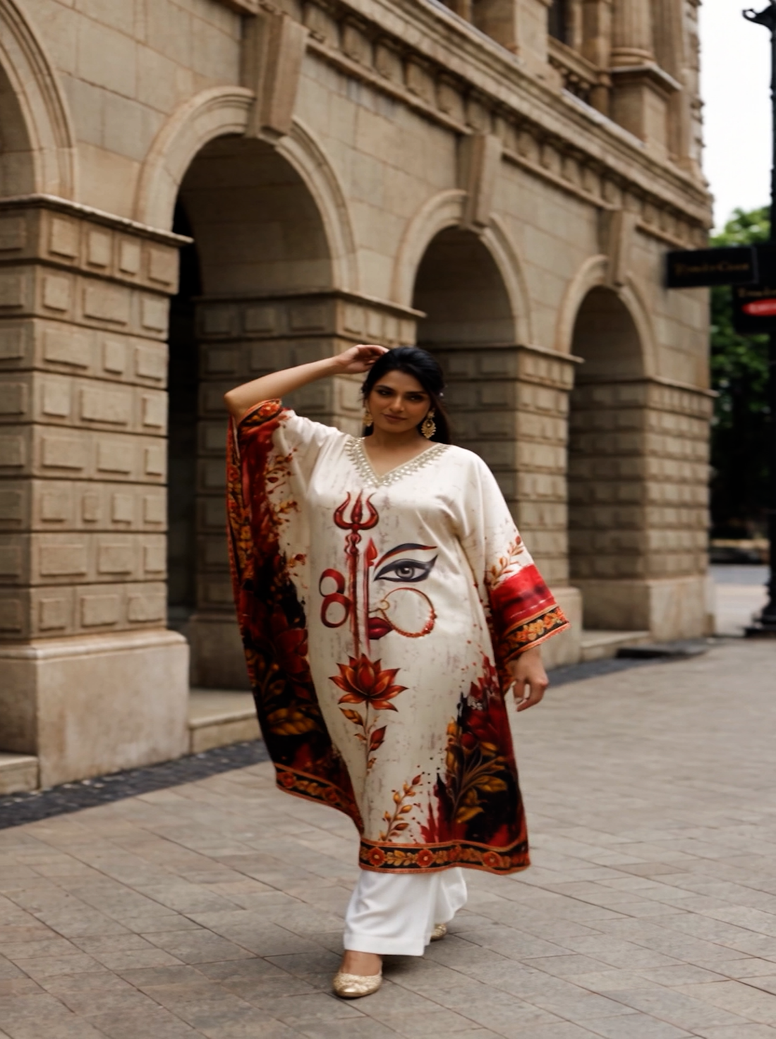 Rudrakshi Kaftaan With Pants