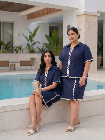 Navy Charm Co-Ord Set