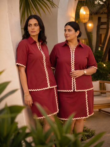 Maroon Charm Coord Set