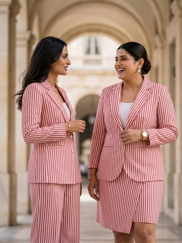 Rose Stripe Blazer