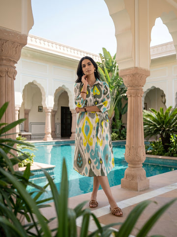 Summer Ikkat Story Dress
