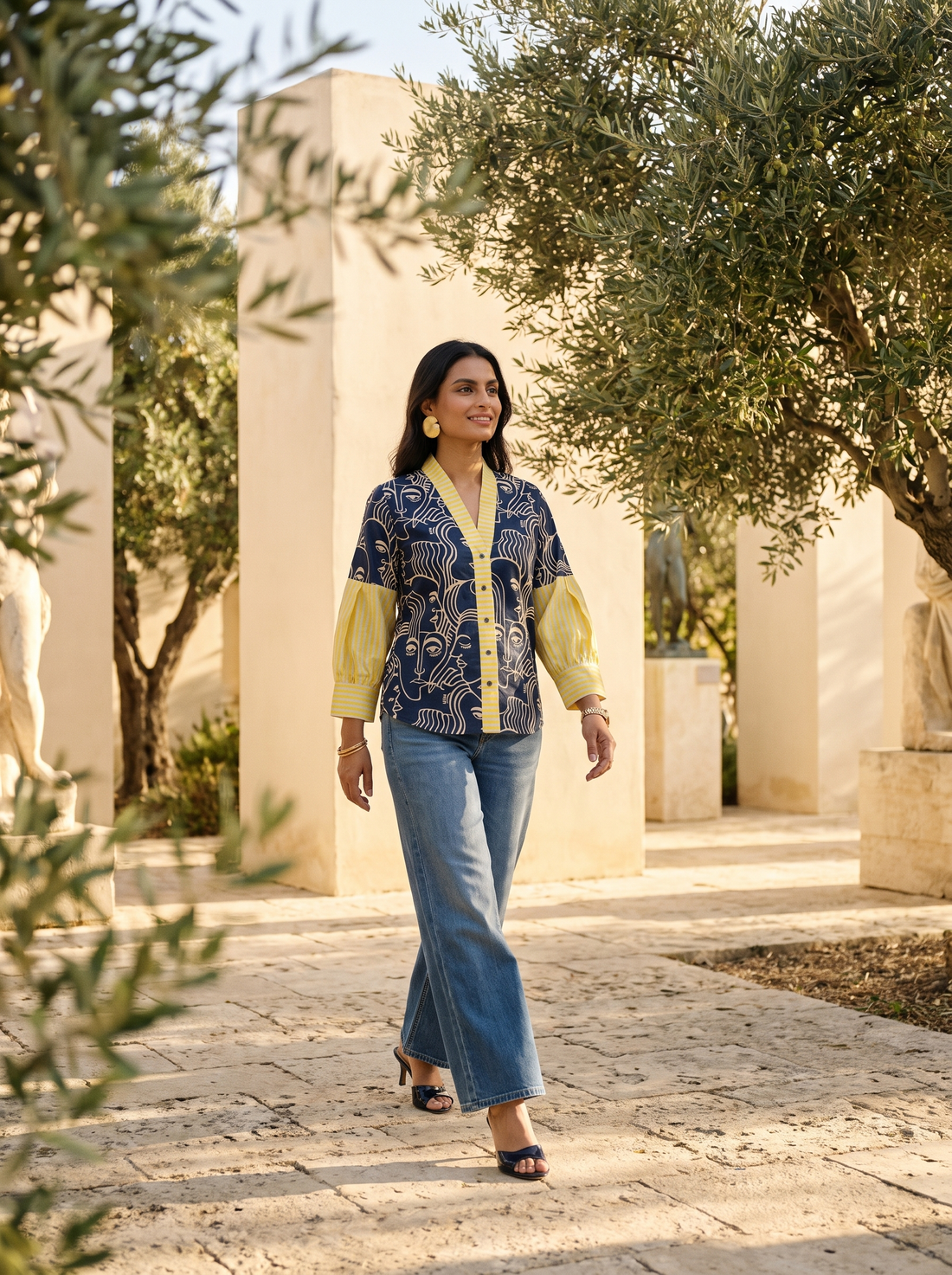 Cotton Abstract Printed Shirt
