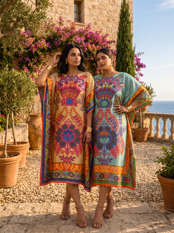 Boho Floral Printed Kaftan