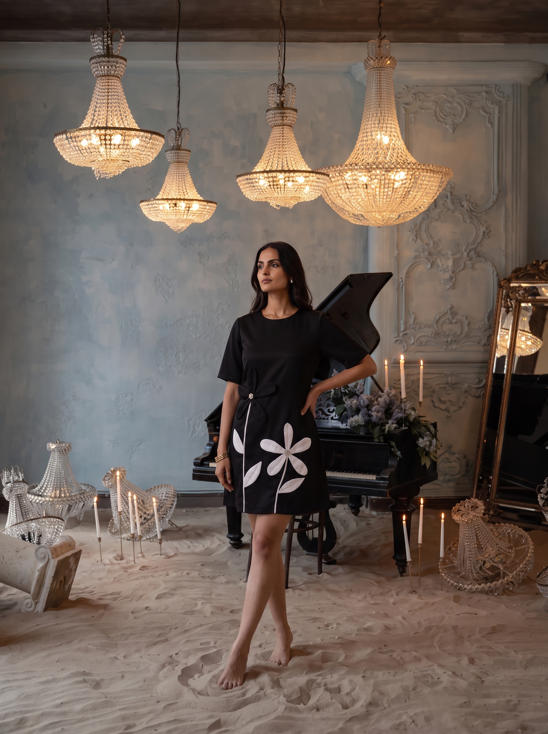 Noir Bloom Dress